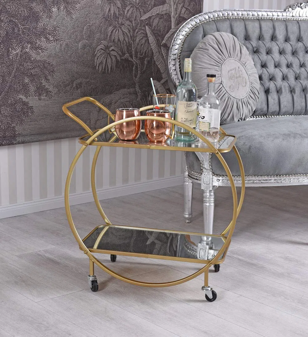 Chariot de bar sur roulettes Aja200X Palazzo - Doré