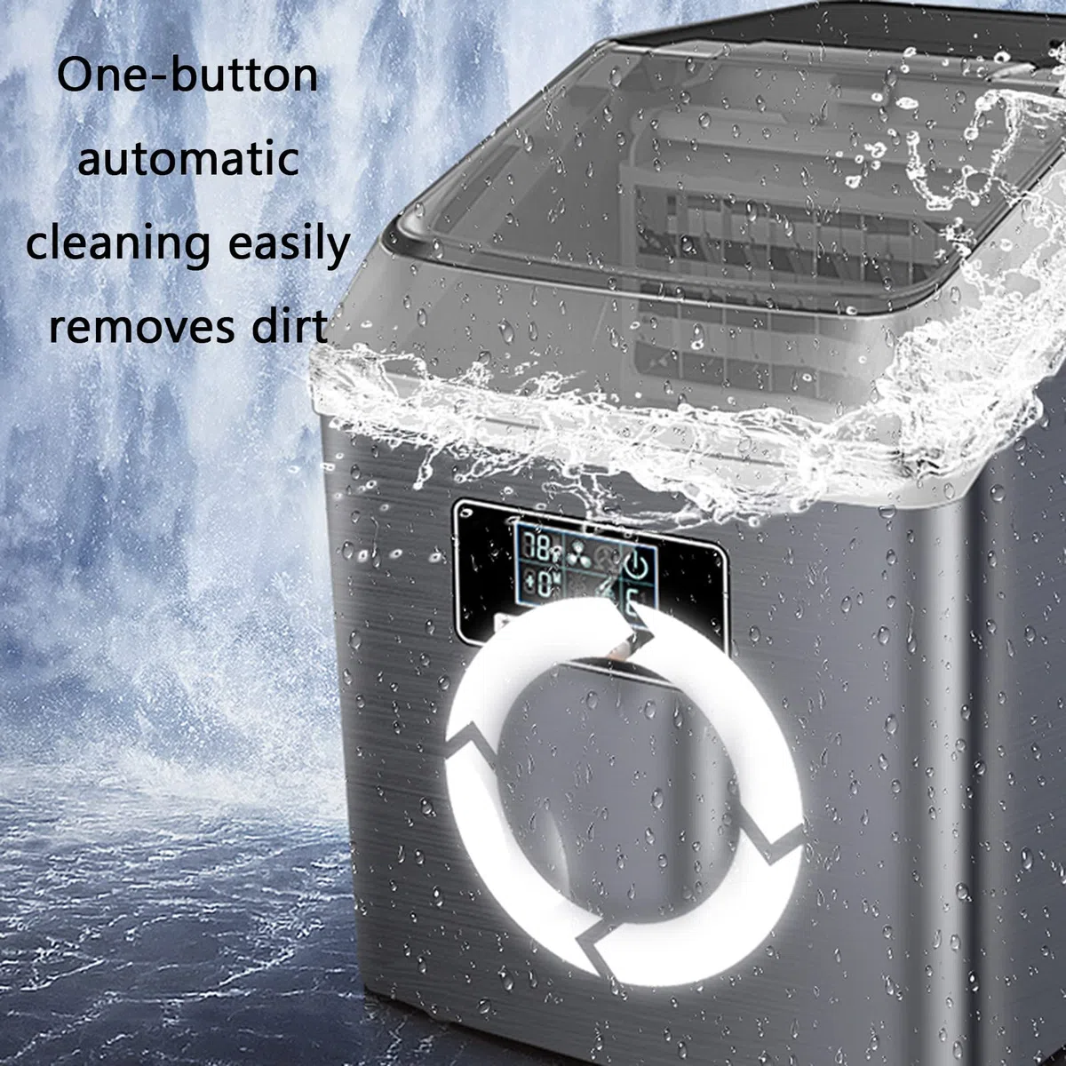 25 kg Machine à glace commerciale thé boutique petite machine à glaçons automatique glace faisant la machine carrée fabrication de glaçons,Addwatermanually