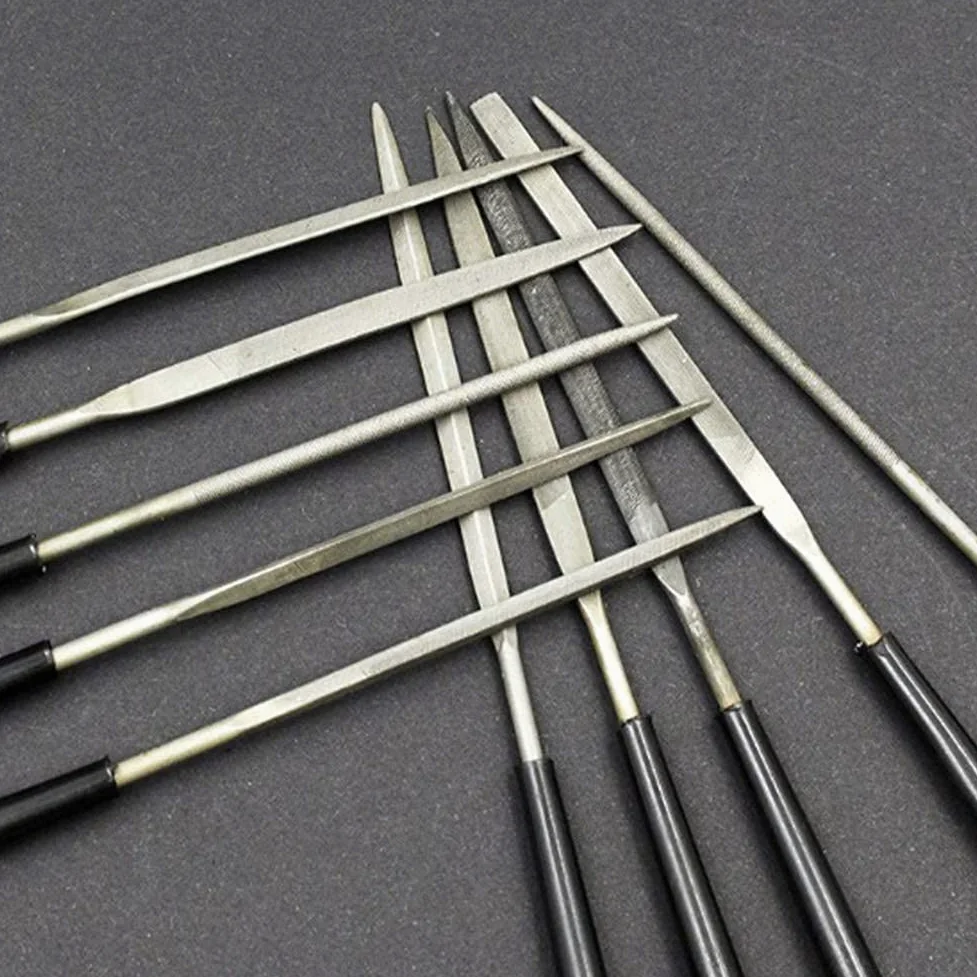 Ensemble De Limes À Aiguilles pour Râpe À Bois, Sculpture, Lime À Aiguille Plate, Demi-Ronde, Triangulaire Et Carrée, Outils pour Le Travail du Bois