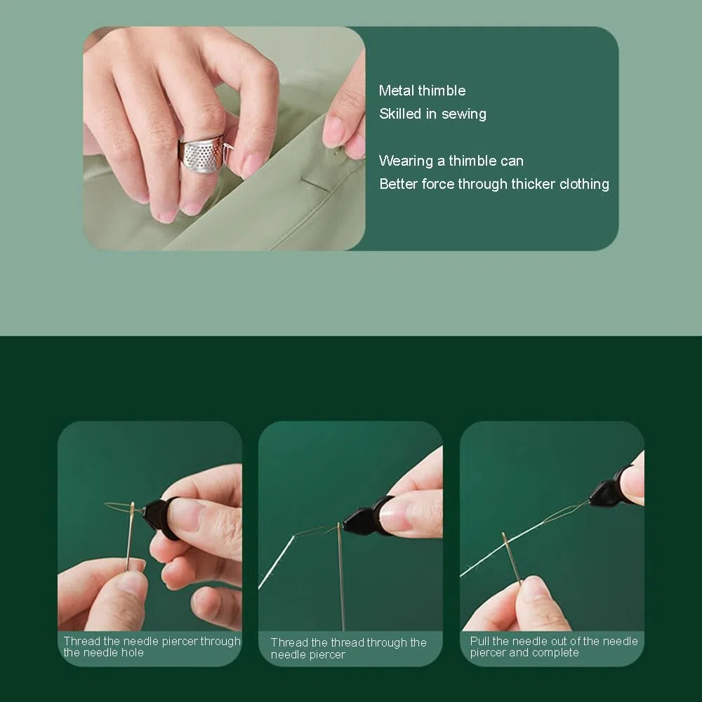 Kit de Couture Portable pour la Maison et Les Voyages, Ensemble Multifonctionnel Pratique, Aiguilles à Coudre à la Main, Fils, Ciseaux, Outil de Bricolage