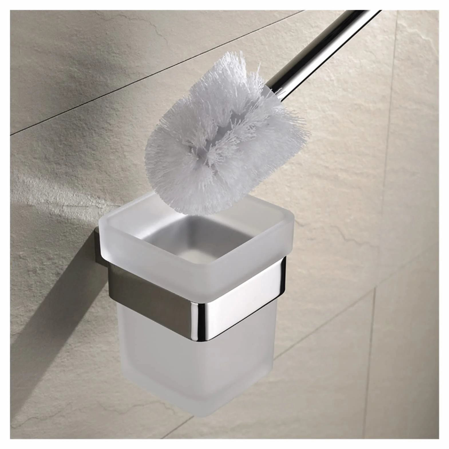 Brosse de toilette carrée pour salle de bain Brosse hygiénique pour mur de verre Déboucheur de toilette (couleur : 2 pièces) (1 pièce)