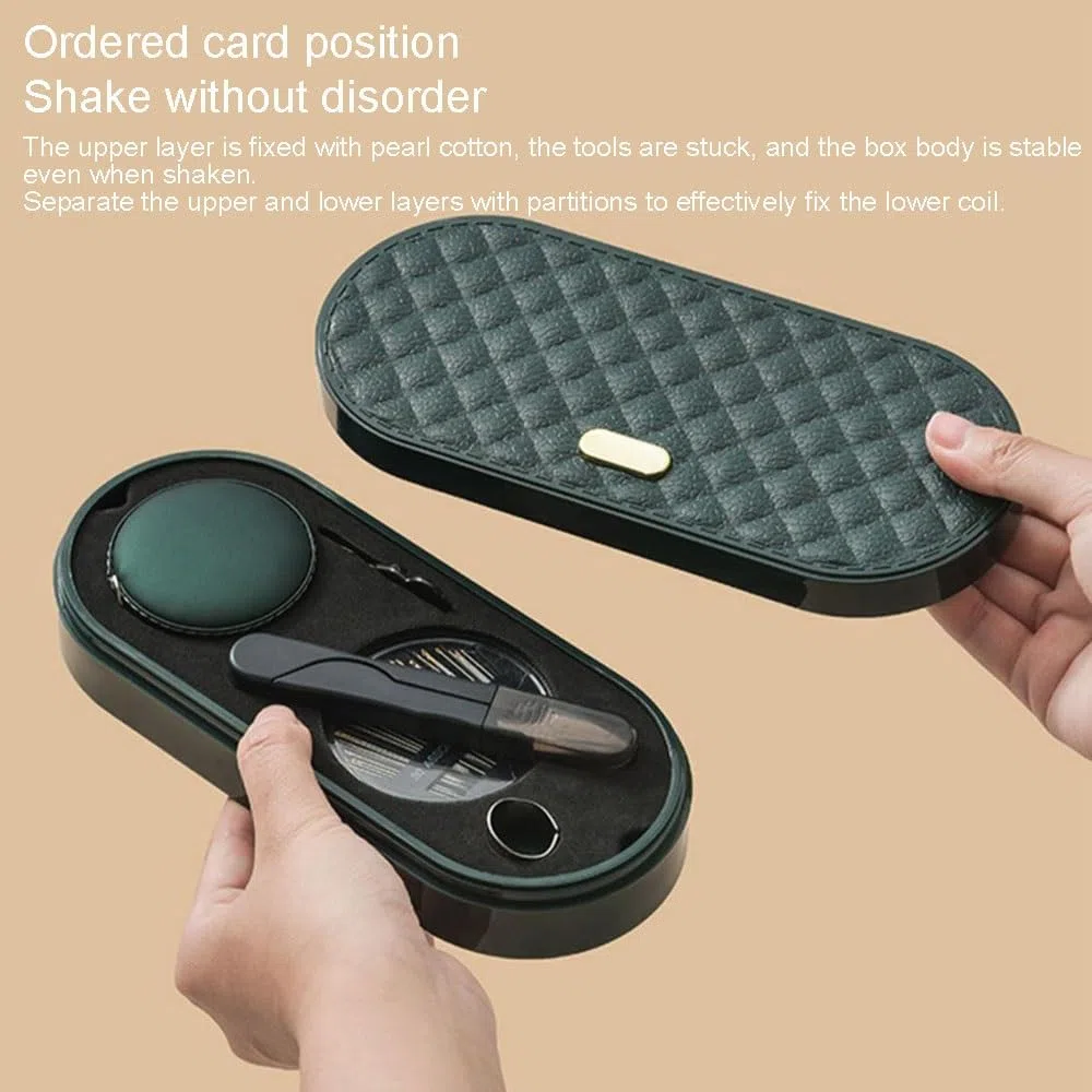 Kit de Couture Portable pour la Maison et Les Voyages, Ensemble Multifonctionnel Pratique, Aiguilles à Coudre à la Main, Fils, Ciseaux, Outil de Bricolage