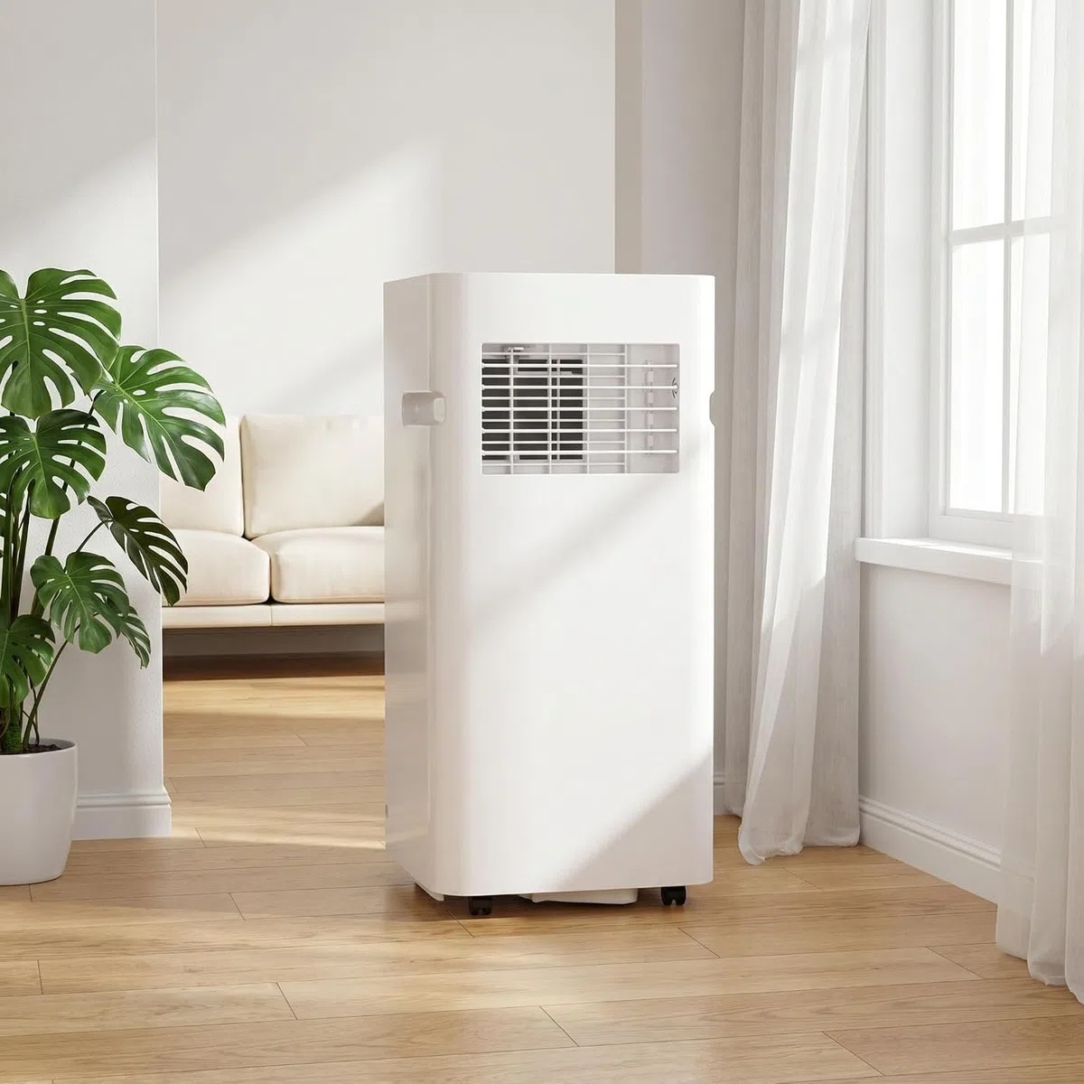 Climatiseur Portable Monobloc 15000 BTU, Refroidisseur d'air sur roulettes avec Télécommande, Déshumidificateur et Kit d'Évacuation par Fenêtre pour Pièce Jusqu, Style 4, 7000 BTU