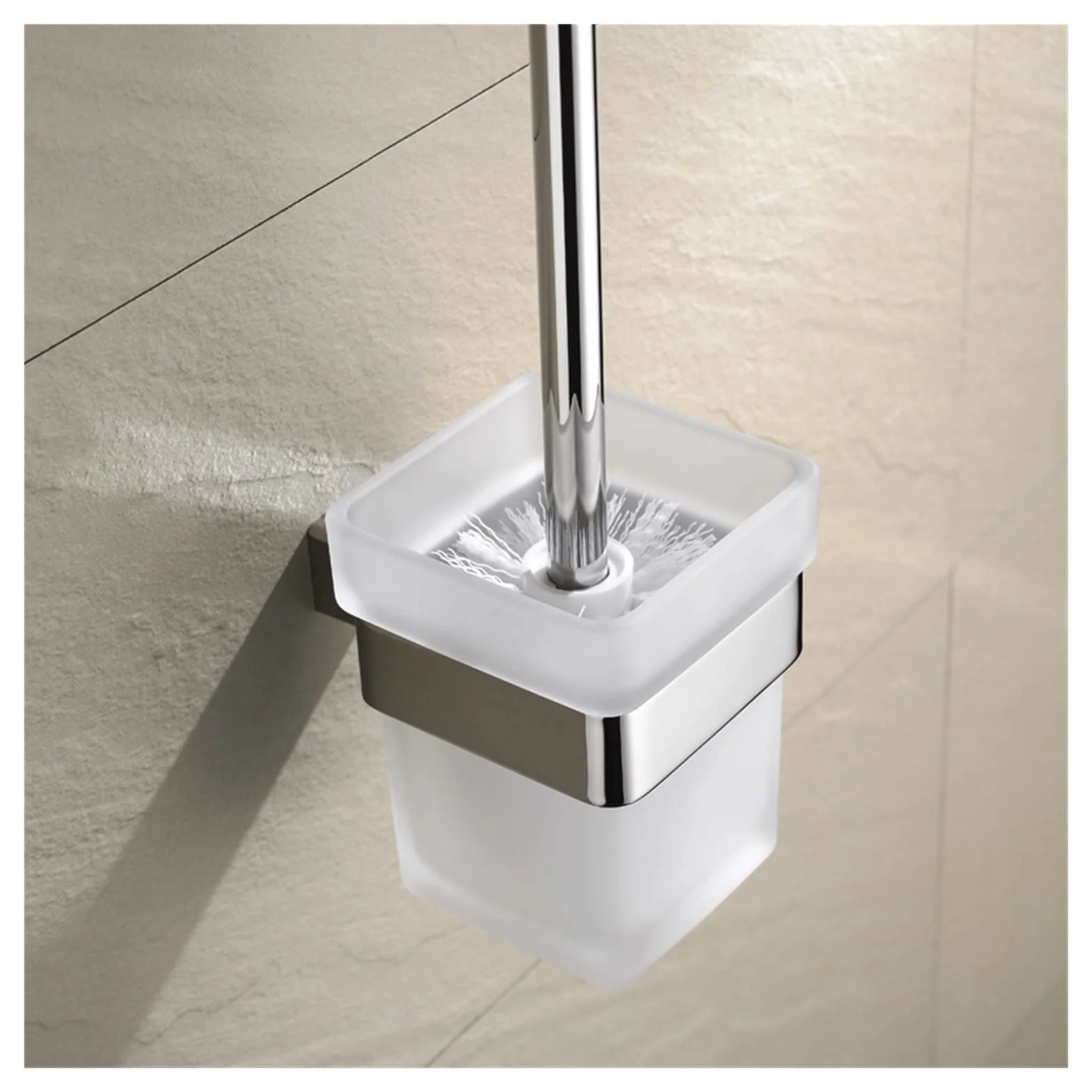 Brosse de toilette carrée pour salle de bain Brosse hygiénique pour mur de verre Déboucheur de toilette (couleur : 2 pièces) (1 pièce)
