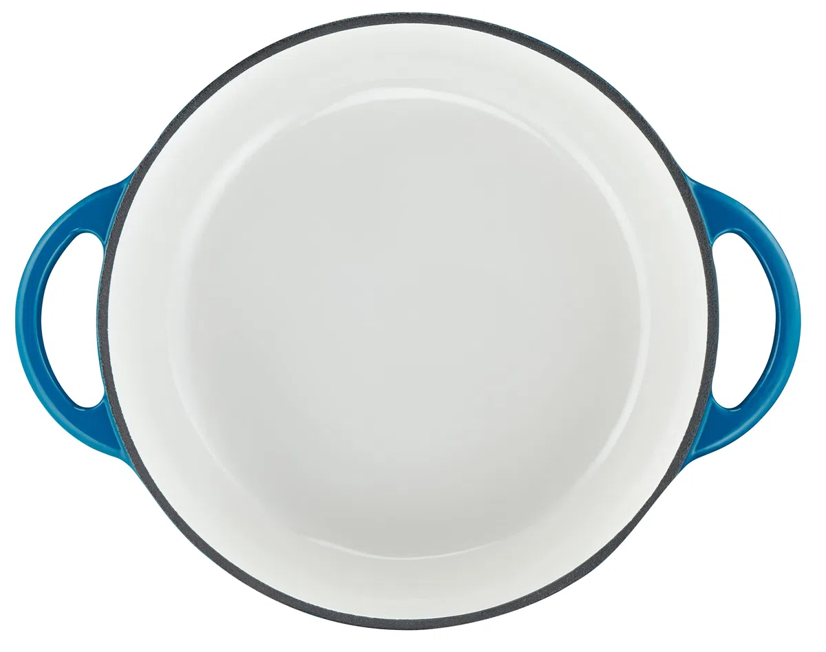 Tefal Pierre Gagnaire Cocotte en fonte d'acier dia 29 cm, 7,4 L, Induction, Couvercle spécial condensation, Rétention de chaleur, Mijotés, Cuisson douce, Caramélisation, Héritage Bleu Alpes E2610504