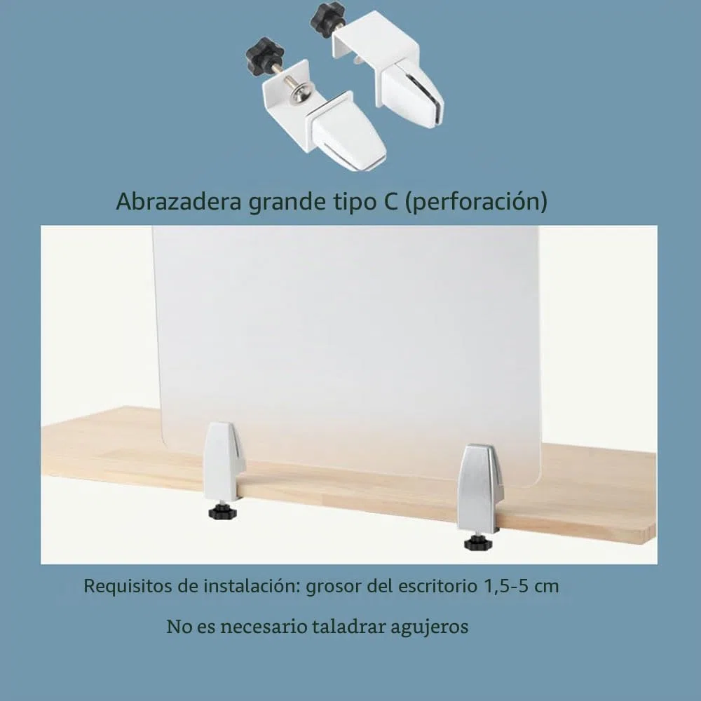 Séparateur de bureau acoustique – Panneau d'intimité insonorisé de 4 mm pour bureau et salle de classe, séparateur idéal pour espaces de travail, zones d'étude et salles de test