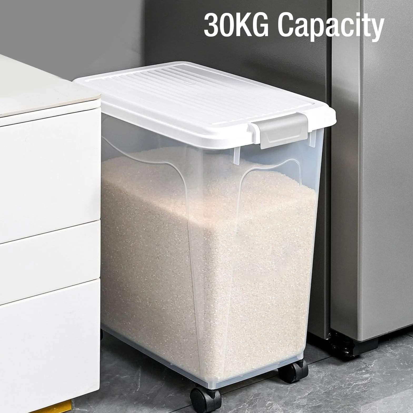 Naroote Récipient à Riz Grande Capacité Hermétique Rangement Cuisine pour