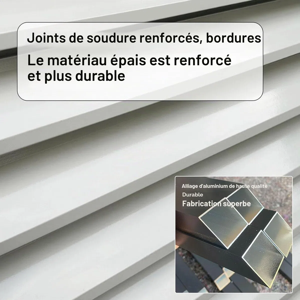 Cache Climatiseur Exterieur Aluminium, Couverture De Climatiseur Extérieur, Écran De Clôture For Climatiseur, Protection De Unité Extérieur Pour Pompe À Chaleur (White, 3 Sides)