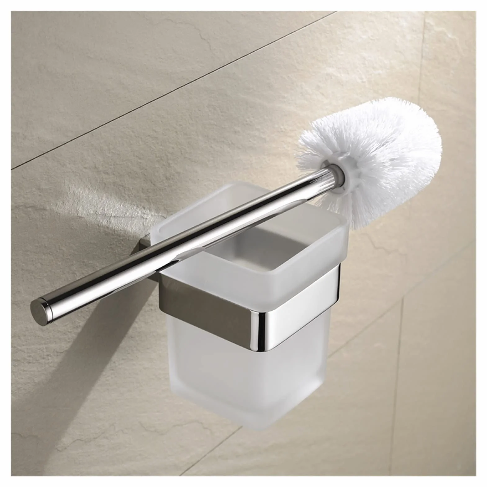 Brosse de toilette carrée pour salle de bain Brosse hygiénique pour mur de verre Déboucheur de toilette (couleur : 2 pièces) (1 pièce)