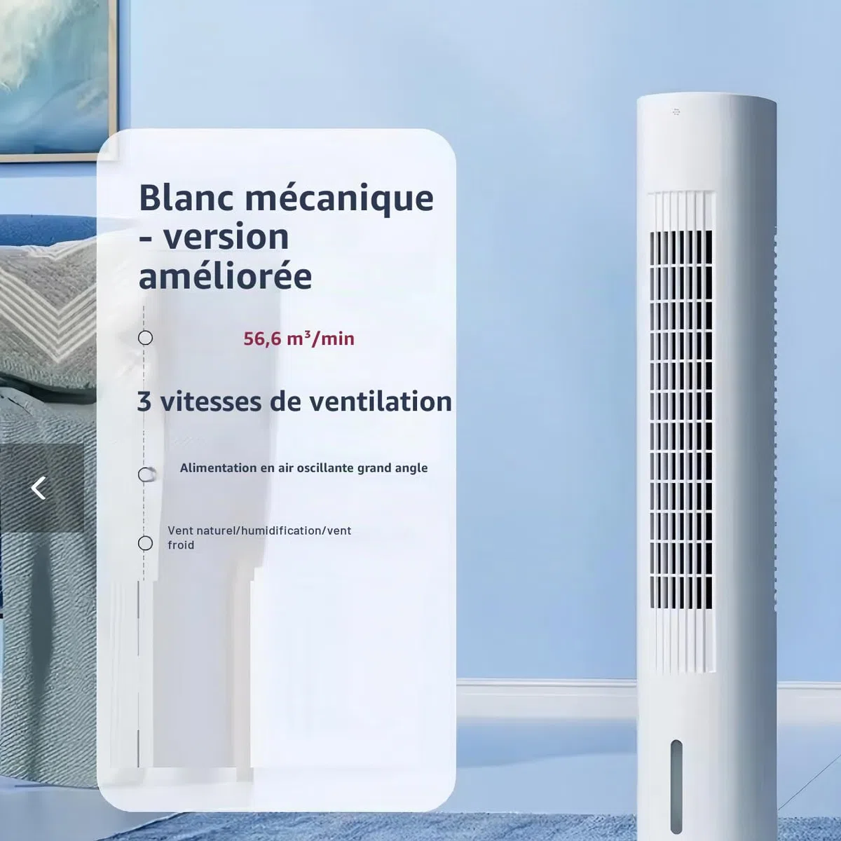 Climatiseur Portable 4 en 1 avec Ventilateur de Purification et Refroidissement intégré