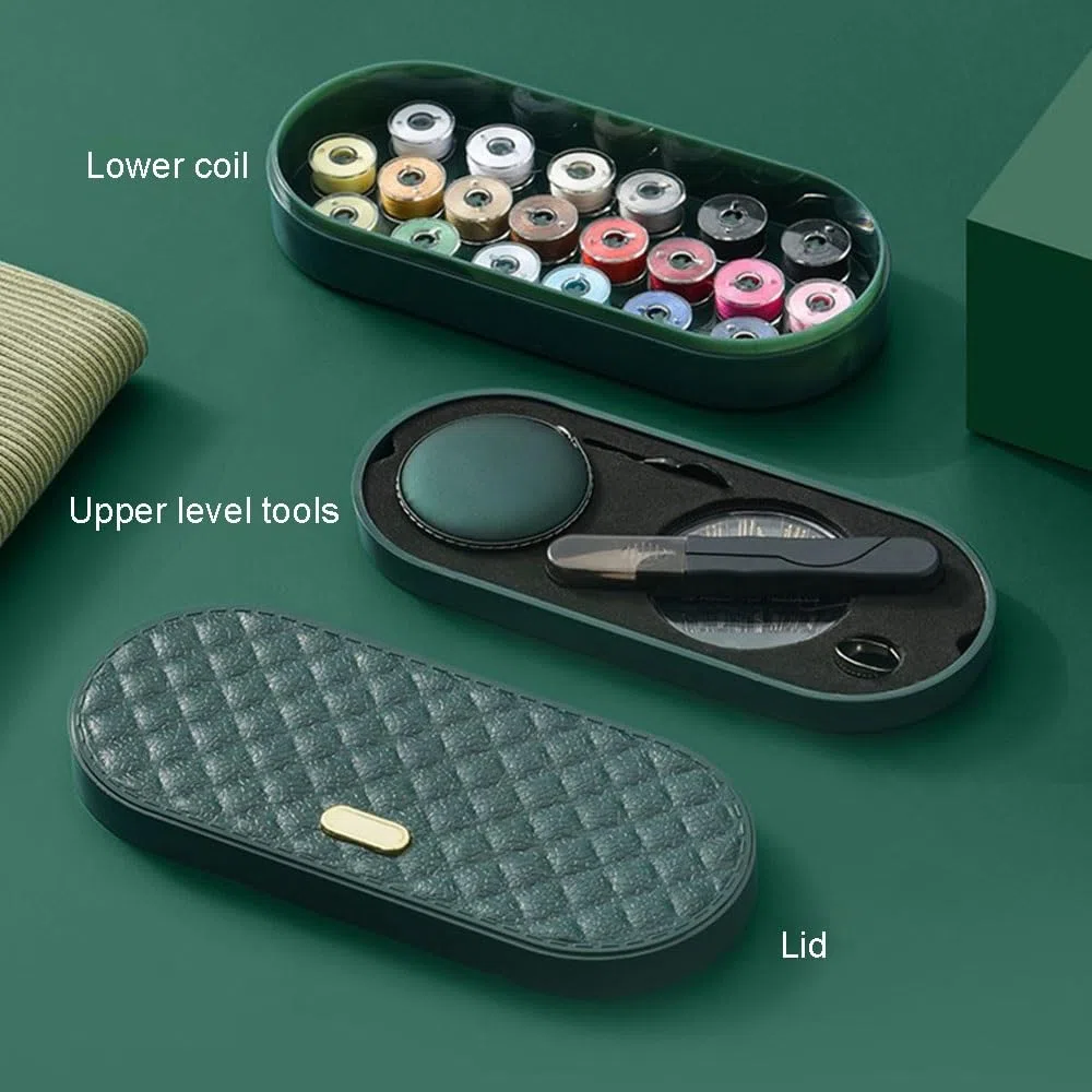 Kit de Couture Portable pour la Maison et Les Voyages, Ensemble Multifonctionnel Pratique, Aiguilles à Coudre à la Main, Fils, Ciseaux, Outil de Bricolage