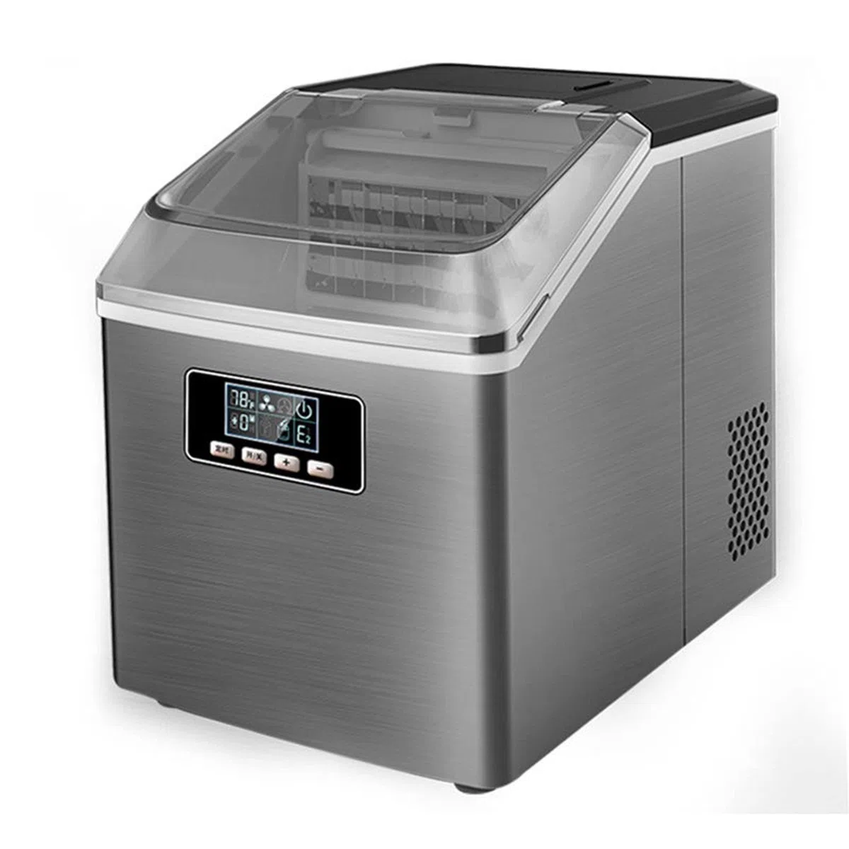 25 kg Machine à glace commerciale thé boutique petite machine à glaçons automatique glace faisant la machine carrée fabrication de glaçons,Addwatermanually