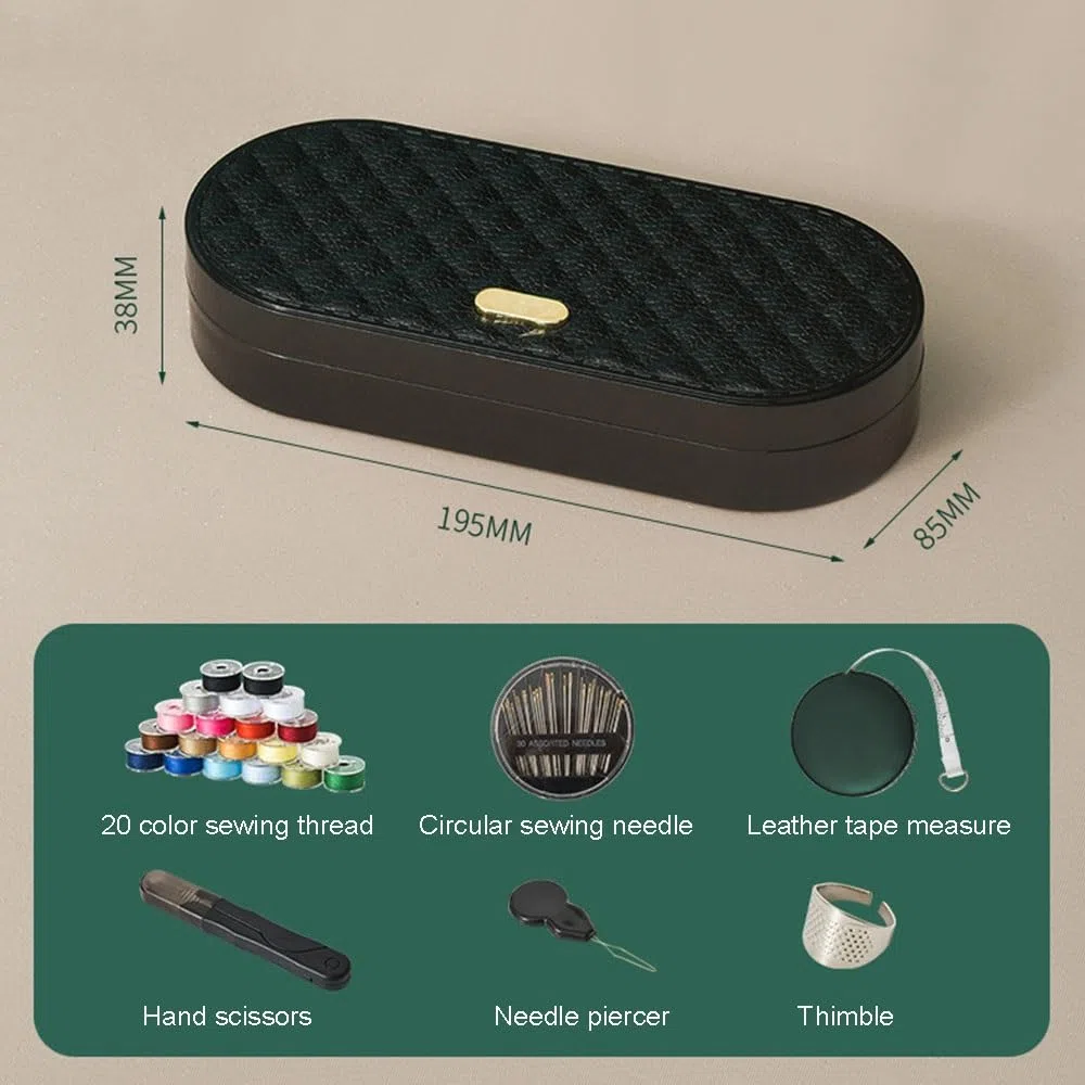 Kit de Couture Portable pour la Maison et Les Voyages, Ensemble Multifonctionnel Pratique, Aiguilles à Coudre à la Main, Fils, Ciseaux, Outil de Bricolage
