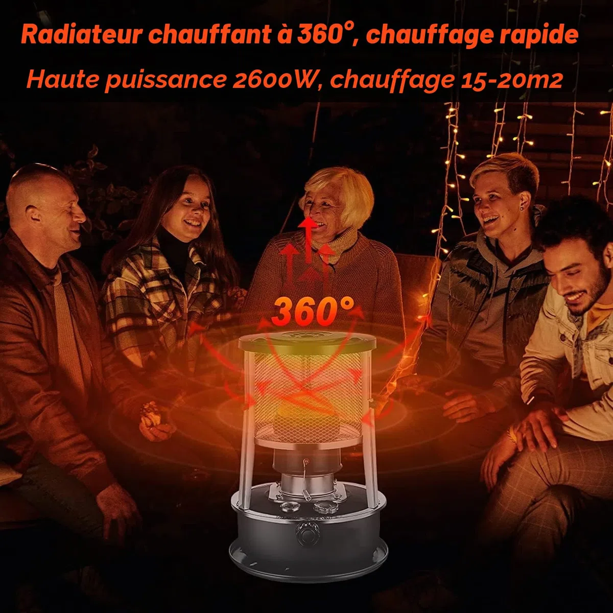 Poêle Pétrole Portable Chauffage sans Électricité Chauffe Pétrole D'intérieur pour Chauffe Tente Intérieure Camping Cuisson