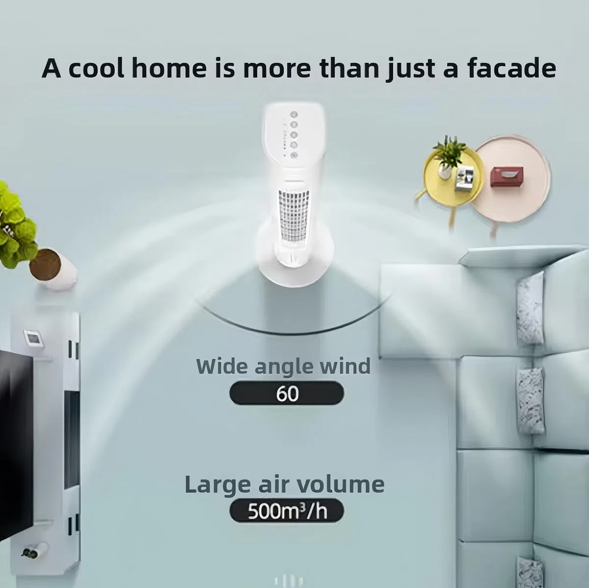 Climatiseur Portable 4 en 1 avec Ventilateur de Purification et Refroidissement intégré