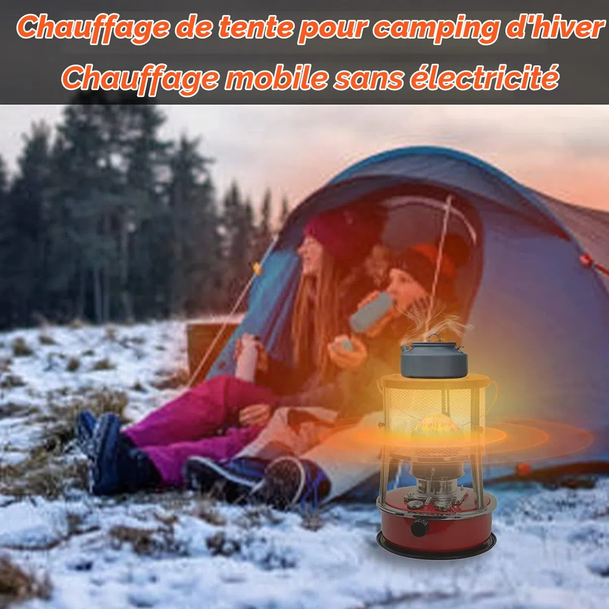 Poêle Pétrole Portable Chauffage sans Électricité Chauffe Pétrole D'intérieur pour Chauffe Tente Intérieure Camping Cuisson